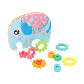 Children Gear Building Blocks Matching Game Kid Wooden Blocks Shape Sorting Educational Toy#1