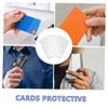 Tofficu 5pcs Transparent Card Holder Cards Clear Card Sleeves Single