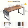 Computer Desk with Storage Bag, Metal Frame Study Table