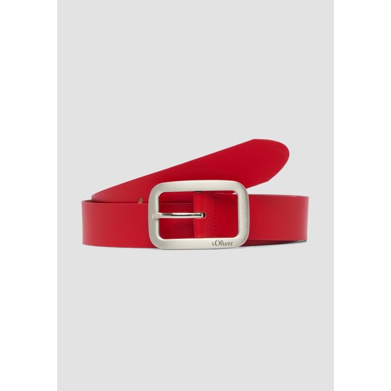 s.Oliver Gürtel aus Leder mit Logo rot 105