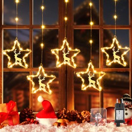 Quntis Fairy Lights Light Curtain Christmas Lights for Windows