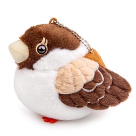 FRANKIEZHOU Realistic Sparrow Sister Stuffed Animal 4.33",Bird Plush Toy, Delicate,Embroidered Plush,Cute Easter Plush, Girl Toys, Children's Gift, Baby Gift, Crying Baby, Home Decor