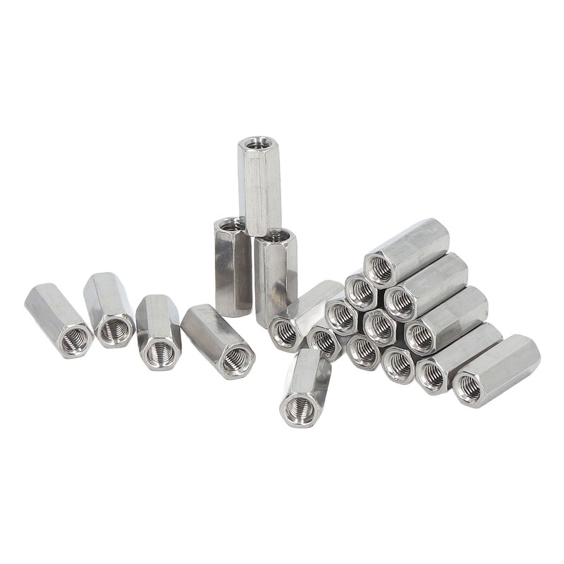20Pcs Hex Coupling Nut 304 Stainless Steel Rust Proof Female