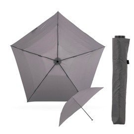 AMVEL A1555 Pentagon67 Folding Umbrella, World's Lightest Grade, 2.3 oz (67 g), Compact Storage, 1.2 x 8.3 inches (3 x 21 cm), Carbon Ribs, For Both Sunny and Rainy Weather, Wind Resistant, Rain