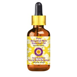Deve Herbes Pure Bergamot Mint Essential Oil (Mentha citrata) with Glass Dropper Steam Distilled 50ml (1.69 oz)