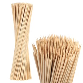 300PCS 16" Bamboo Skewers Sticks for Barbecue Smores Marshmallows Chocolate Fountain Flower Bouquet Plant Stakes and Crafting,Φ=4mm