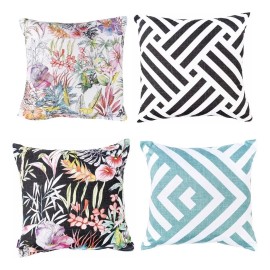 Vianney Juego De 2 Cojines Garden Doble Vista Vianney Color Multicolor Diseño De La Tela Floreado