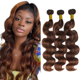 Highlight Bundles Human Hair 1B30 Body Wave Bundles 14 14 14 Inch Unprocessed Brazilian Remy Hair Extensions Healthy And Soft Ombre Light Brown Bundle