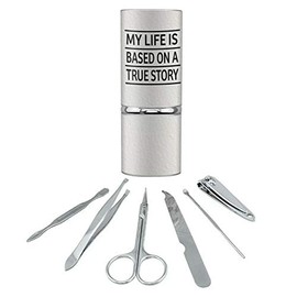 My Life is Based on a True Story Stainless Steel Manicure Pedicure Grooming Beauty Care Travel Kit