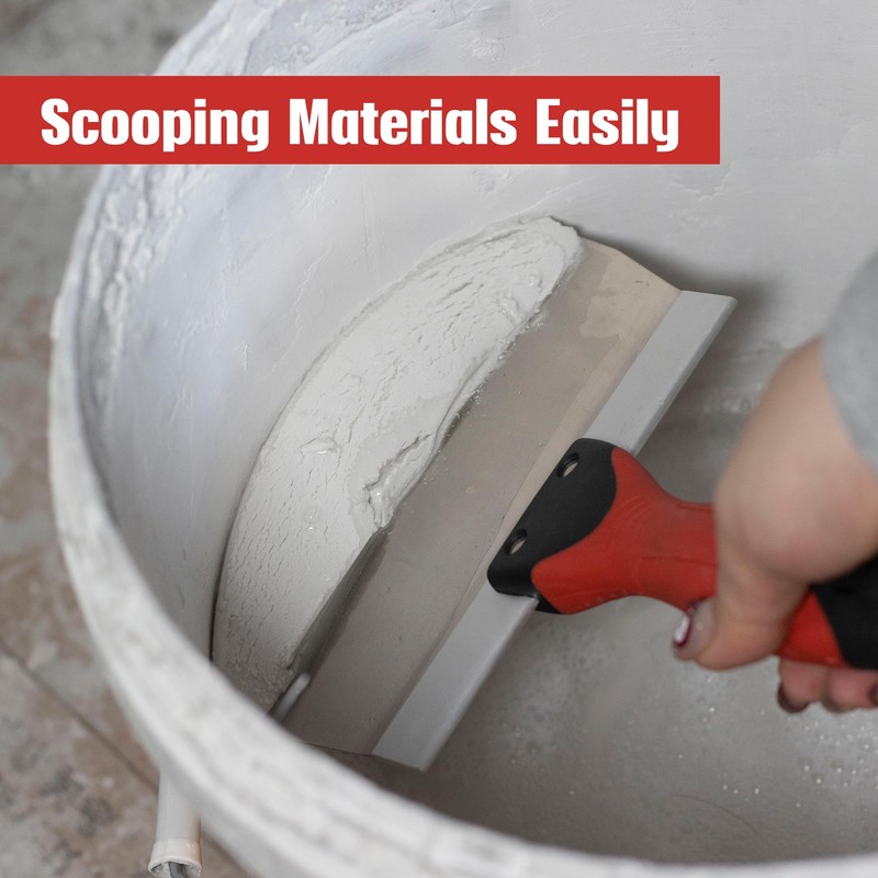 Fishark 6.5" Curved Bucket Scoop for Drywall & Plaster -