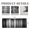 Emvency 2 Pack Dark Grey Valances Window Treatments, Gray Striped