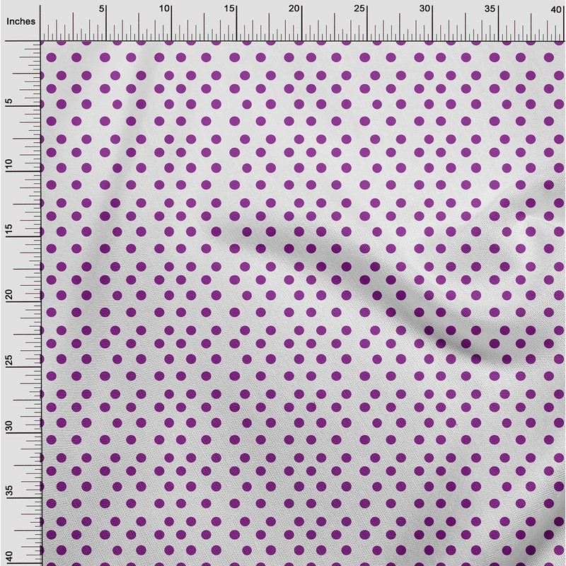 oneOone Velvet Purple Fabric Polka Dot Quilting Supplies Print Sewing