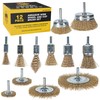 Dura-Gold 12-Piece Abrasive Brass-Coated Wire Wheel, Cup Brush, and End