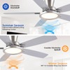 BYKISTOK 52" RGB Ceiling Fan with Light and Remote/App -