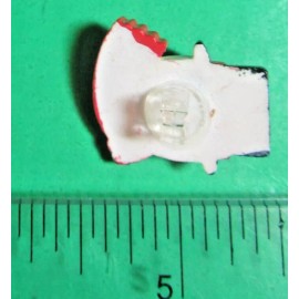 (1) JHB 1" HOLLY BERRY TOP HAT GOOGLY EYES SNOWMAN PLASTIC SHANK BUTTON NOS-T649