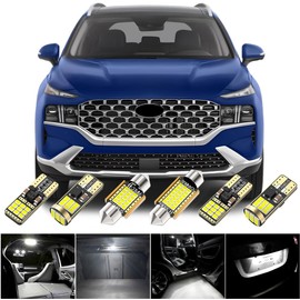 BMT xms LED Interior Light Kit Replacement for HYUNDAI Santa Fe DM NC TM 2013-2023, 6000K White Interior LED Light, 12 Pieces