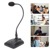 Gooseneck Condenser Microphone Flexible 6.35mm Wired Desktop Microphone for Broadcasting