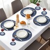 Round Placemats and Coasters Set of 6, Floral Leather Table
