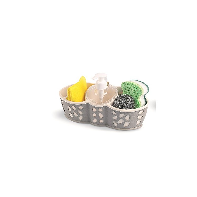Sponge Holder Brush Storage Liquid Soap Dispenser Pump for Bathroom