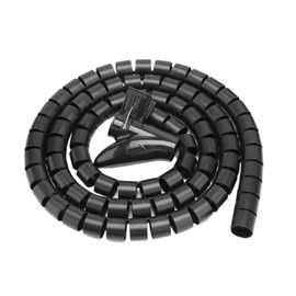 Tubo de Envoltura en Espiral/Tubo en Espiral Flexible/Organizador de Cable/Protector de Envoltura de Alambre para Uso en el hogar y la Oficina(Negro 1.5m * 22mm)