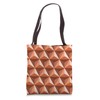 Orange Geometric Triangles Shadow Tote Bag