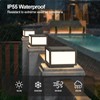 Skyglow Outdoor Solar Lamp Post Cap Light, Stainless Steel LED