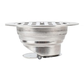 Round Shower Floor Drain, 3.9in Stainless Steel Odor Proof Shower Drain Kit Replacement with Flange for 75mm Pipe Bathroom Hotel Floor Tile Drain