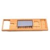 Unbranded Bamboo Extendable Bath Caddy Tray - Tub Rack, Wine