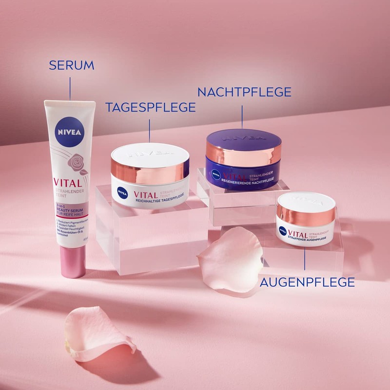 NIVEA VITAL Strahlender Teint 3in1 Beauty Serum für Reife Haut
