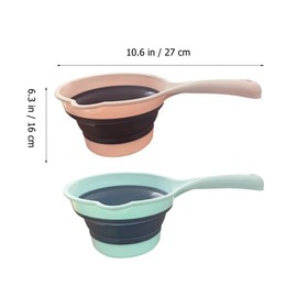 UPKOCH 2 Pcs Folding Water Ladle Collapsible Spoon: Collapsible Scoop Cup Plastic Thicken Water Spoon for Bathing Kitchen Ladles Bathroom Hair Washing
