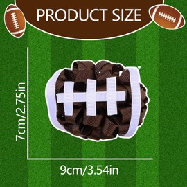 Football Hair Clips for Women Girls Cute Sports Ball Hair Barrettes Classic Sports Hair Accessories Rugby Design Non-Slip Hair Clip 2Pcs (football)