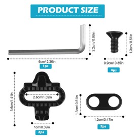 SPD Cleats for Cycling Shoes, Compatible with Shimano SPD SH51 Click Pedals, Cleats, Adult SH51 Shoe Plate Set, Durable, Non-Slip, High Performance Pedal Cleats for Mountain Bike, Indoor Cycling
