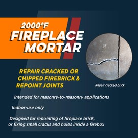 Rutland Fireplace Mortar Cartridge, 10.3 Fl Oz, Black - 63