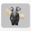 Mauspad, grau, Motiv: Elefant, Wall Street Collage Art, Surrealismus, Business,