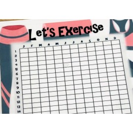 Handmade Exercise Walk Fitness Gym Tracker Dashboard Insert 4 use w Erin Condren Planner