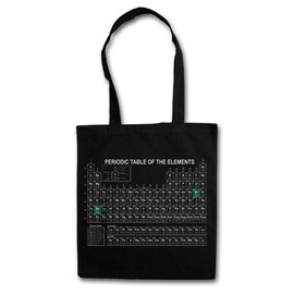 Urban Backwoods Black Br Ba Periodic Table of The Elements Hipster Bag, Fabric Bag, Shopping Bag