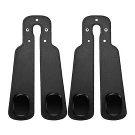 4 Counts Car Seat Headrest Hook, Improved Car Seat Back Double Hooks, Car Purse Hook, Hooks for Purses, Bags and Mobile Phones, Car Organization Accessories:_Black