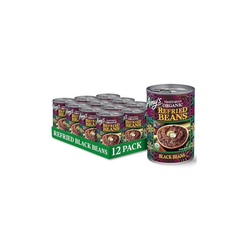 Amy's Refried Black Beans, Gluten Free, Organic & Vegetarian, Canned,