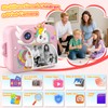 Kids Camera Instant Print, Front Rear Dual Selfie Kids Camera
