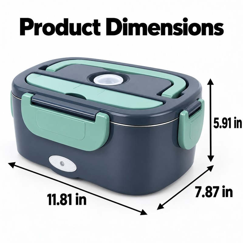 1.5L 60W Electric Portable Lunch Box Food Warmer – Leak-Proof