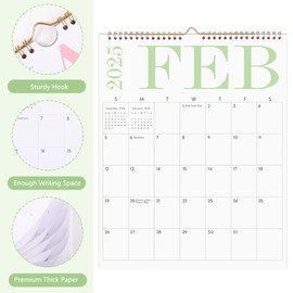 KONVINIT Wall Calendar 2024-2025, 18 Monthly Wall Calendar 2024-14" x 11" - Runs from July 2024 Until December 2025, Aesthetic 2024 Calendar for Home, Office and School