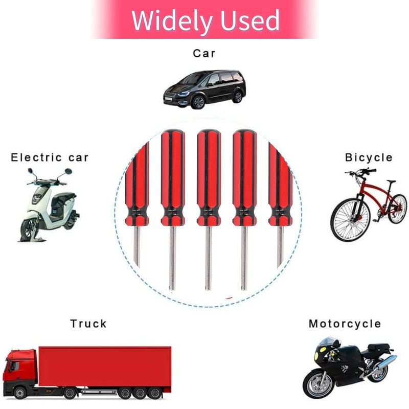 5Pcs Rubber Booted Valve Stem Puller, Tire Valve Core Remover