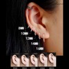 ALOHAMONI Fake Earrings, Ear Cuff, Earrings, Thin Hoop, Binaural, 2-piece