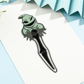 The Nightmare Before Christmas Metal Bookmark Set, Unique Movie Figure Book Clips, Gifts for Movie Fans and Book Lovers (4pcs Metal Bookmark)