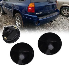 GTINTHEBOX Smoked Lens Rear Bumper Reflector Reverse Backup Light Housings Assembly Compatible with 2006-2009 Pontiac Solstice & 2002-2009 GMC Envoy