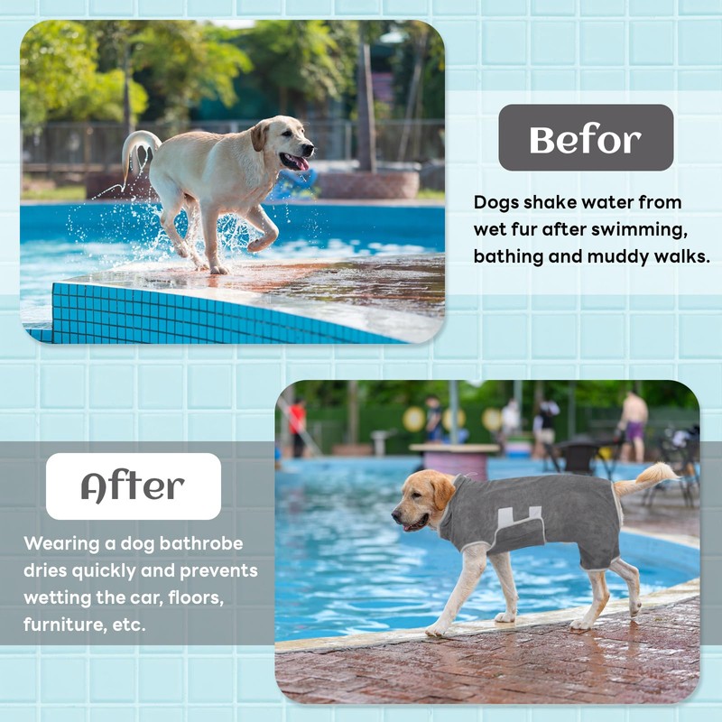 Hjumarayan Dog Bathrobe - Absorbent Bathrobe Dog Quick Drying Dog