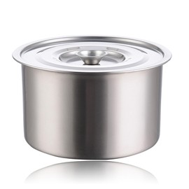 12cm Stockpot, Stew Pot Simple Stainless Steel with Lid for Beating Eggs, Stainless Steel Stew Pot, Easy to Clean (12cm)