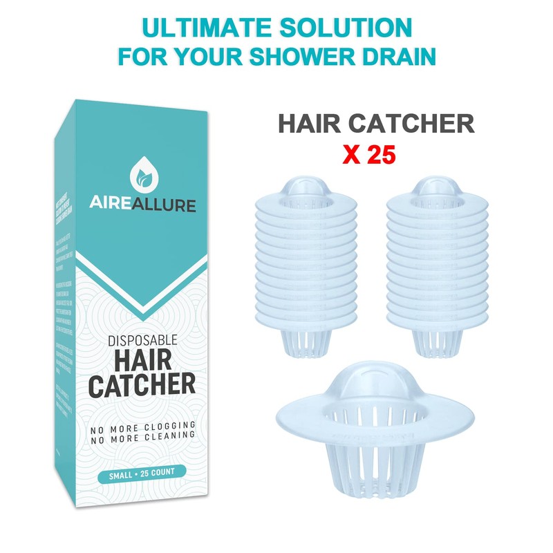 Aire Allure, 25 Pack, Hair Catcher for Bathroom Sink or