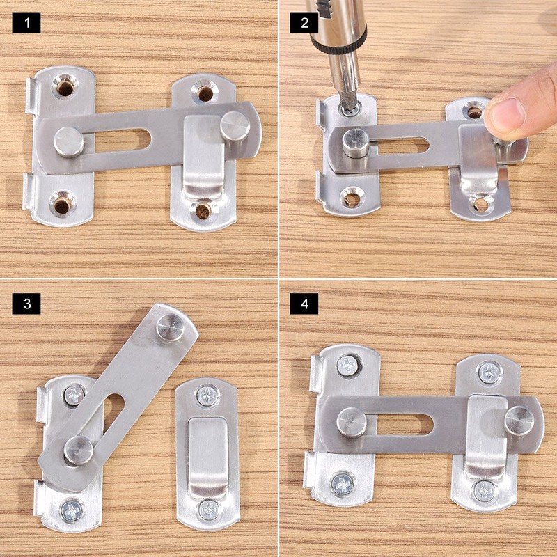 Stainless Steel Hasp Latch Bolts Lock Sliding Door for Window
