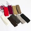 FGFD&OU Fingerless Gloves for Women, Knitted Half Finger Gloves, Short